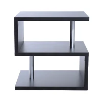 Homcom Table Basse Carré Noire 50 x 50 x 50 cm(m-6)