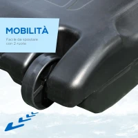 HOMCOM Canestro Portatile per Bambini, Altezza Regolabile 110cm, 130cm e Base da Riempire con Acqua (35kg) o Sabbia (45kg)(m-6)