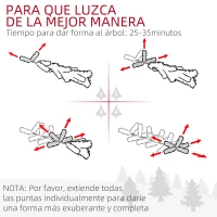 HOMCOM Árbol de Navidad Artificial 180 cm Árbol de Navidad Nevado con 523 Ramas Soporte de Acero Plegable Verde(m-6)