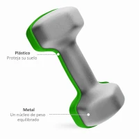 SPORTNOW Juego de Mancuernas 2 x3kg 2 x4kg 2 x5kg con Soporte de Almacenamiento para Ejercicio Entrenamiento Multicolor(m-6)