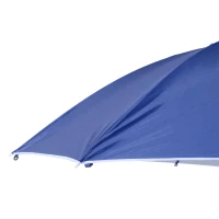 Outsunny Parasol de plage parasol abri solaire contemporain protection UPF 50+ sac transport fourni bleu marine(m-7)