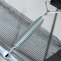 HOMCOM Trampolino Elastico Esterni con Rete di Sicurezza e Pali Imbottiti per Adulti e Bambini, 244x244x205cm(m-9)