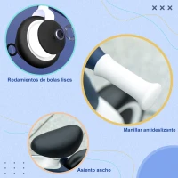 AIYAPLAY Bicicleta de Equilibrio para Niños de 18-36 Meses con Asiento Ajustable en Altura Carga 25 kg 67,5x32x44 cm Azul(m-8)