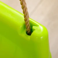 Outsunny 3 in 1 Detachable Kids Swing Seat with Safety Belt, Adjustable Rope for Indoor, Outdoor, Playground, Garden, Green(m-9)