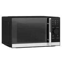 HOMCOM 23L 800W Microwave Oven, Digital Solo Microwave with 10 Power Levels, Automatic Defrost, 8 Auto Cook Menus, 60 Minutes Timer, Clock, Easy Clean, Small Black Microwave(m-1)