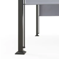 Outsunny 3 x 3(m) Outdoor Pergola, Garden Pergola Gazebo with Adjustable Canopy, Grey(m-9)