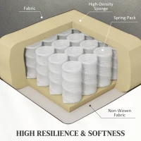 HOMCOM Recliner Armchair with Thick Padded Spring Cushion, Microfibre Manual Reclining Chair with Adjustable Leg Rest, Side Pockets for Living Room, Bedroom, Light Grey(m-5)