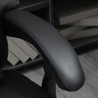 Vinsetto Massage-Bürostuhl, Bürostuhl mit Massagefunktion, Kunstleder, verstellbare Rückenlehne, inkl. Fußstütze, höhenverstellbar, Kunstleder(m-9)