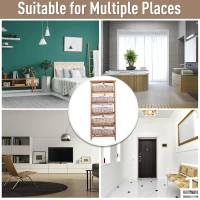 HOMCOM 5 Drawer Dresser Wicker Basket Storage Shelf Unit Wooden Frame Home Organisation Cabinet Bedroom Office Furniture Natural Finish(m-6)