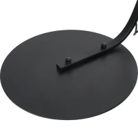 HOMCOM Lampada da Terra ad Arco con Paralume in Tessuto e Interruttore a Pedale, Ø47x105x190cm, Nera(m-8)