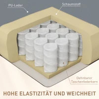 HOMCOM Massagesessel mit Wipp-, Liege- & Wärmefunktion, Timer, 5 Modi, drehbar, Hellgrau(m-6)