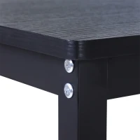 Vinsetto Computertisch Schreibtisch Eckschreibtisch höhenverstellbar Metall Schwarz 168 x 120 x 75 cm(m-8)