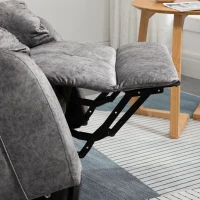HOMCOM Sillón Levanta Personas Tapizado en Terciopelo con Reclinación 135° Mando a Distancia y 2 Bolsillos 91x83x100 cm Gris(m-9)