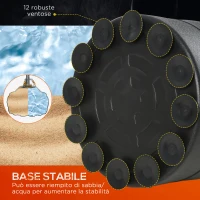 HOMCOM Sacco Boxe da Terra Autoportante, Sacco per Pugilato con Base Riempibile con Acqua e Sabbia, Nero(m-5)