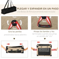 PawHut Transportín Mochila para Gatos Perros Pequeños Bolsa de Transporte para Mascotas Plegable 48,5x33,5x33 cm Caqui(m-5)