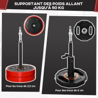 SPORTNOW Système de poulie d'entraînement des triceps pour traction LAT biceps, triceps, épaules, dos, avant-bras(m-5)