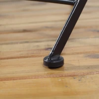 Outsunny Garten Sitzgruppe für 2 Personen Bistro-Set Garnitur 1 Tisch+2 faltbare Stühle für Terrasse Balkon Metall Grau(m-9)