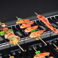 Outsunny Seven Burner Gas Grill, with Integrated Thermometer and Storage(m-8)