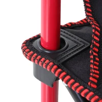 Outsunny Folding Fishing Camping Chair Portable Picnic Armchair Director Seat Oxford Metal Frame with Cup Holder, Phone Pocket - Red(m-9)