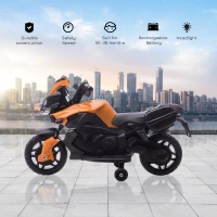 HOMCOM Kids Electric Motorbike 6V Ride on Motorcycle Vehicle w/ Lights Horn Sounds for 1.5-4 Years Old Orange(m-4)