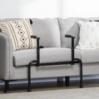 HOMCOM Barandilla Asidero de Sofá para Levantarse con Altura y Ancho Ajustable para Mayores 72,5-90,5x51-59x57-77 cm Negro(m-2)