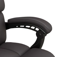 Vinsetto Silla de Oficina con 6 Puntos de Masaje Silla de Escritorio Reclinable de PU con Control Remoto 63x57x118-126 cm Marrón(m-8)