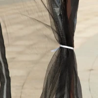 Outsunny 3 x 3(m) Pop Up Gazebo, Double-roof Garden Tent with Netting and Carry Bag, Party Event Shelter for Outdoor Patio, Dark Grey(m-8)