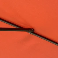 Outsunny 2 x 3(m) Garden Parasol Umbrella, Rectangular Outdoor Market Umbrella Sun Shade with Crank & Push Button Tilt, 6 Ribs, Aluminium Pole, Wine Red(m-9)