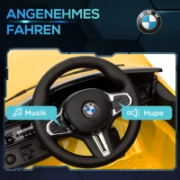 AIYAPLAY Elektro Kinderauto BMW M4, Sound & Licht, 3-5 km/h, inkl. Fernsteuerung, für 3-5 Jahre, Gelb(m-7)