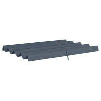 Outsunny Ersatzdach für 2,85 x 2 m Gartenpavillon, ausziehbar, einfache Montage, Polyester, Dunkelgrau(m-1)