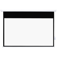 HOMCOM Pantalla de Proyector Eléctrica 100 Pulgadas Pantalla Proyección 16:9 con Mando a Distancia 253x7,5x168 cm Blanco