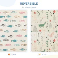 HOMCOM Foldable Baby Foam Play Mat Reversible Floor Play Crawling Mat Toddler Playmat Educational Waterproof 200 x 150cm x 1cm(m-4)