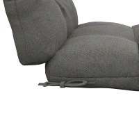 Outsunny 2-Piece Seat Cushion Replacement with Backrest, Garden Patio Chair Cushions Set with Ties, Charcoal Grey(m-9)