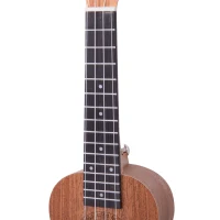 HOMCOM Ukelele Soprano para Principiantes con 4 Cuerdas de Nylon Ajustables Juguete educativo 53x17,5x6,2cm Madera(m-7)