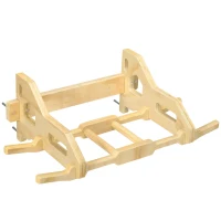 HOMCOM Klimmzugstange, mehrere Griffe, Tragkraft bis 100 kg, Wandmontage, Buchenholz, 100 x 56 x 35 cm(m-1)