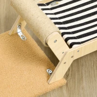 PawHut 2 in 1 Cat Scratching Post with Bed, Cat Condo Tree Tower with Cactus Post, Hammock Bed for Indoor Cats and Kittens - Brown(m-8)