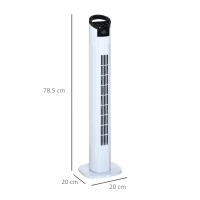 HOMCOM Ventilatore a Colonna con Telecomando Oscillazione 3 Funzioni 3 Velocità(m-3)