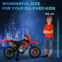 HOMCOM 6V Kids Child Electric Motorbike Ride on Motorcycle Scooter Children Toy Gift for 3-6 Years (Red)(m-8)