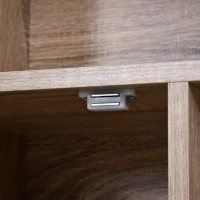 HOMCOM Freestanding Bookshelf Living Room Bookcase Storage Cabinet with 5 Shelves and Door Cupboard for Home Office, Bedroom, Study, Grey(m-8)