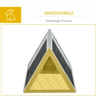 PawHut Kleintierstall mit Freigehege wetterbeständig Tannenholz Metall Grau(m-6)