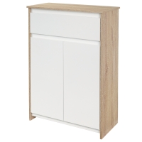 kleankin Mobile da bagno 60cm x 30cm x 90cm Color legno, Bianco