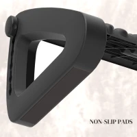 HOMCOM 10°-45° Six-Angle Massage Footrest - Black(m-7)