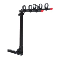 HOMCOM Porte-vélo rabattable compact 3 vélos charge max. recommandée 100 Kg noir(m-9)