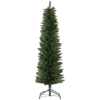 HOMCOM 5ft Artificial Bare Pencil Christmas Tree - Green(m-1)