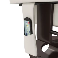 HOMCOM Relaxsessel mit Massagefunktion und Fußhocker, Liegesessel, Kunstleder, 79 x 82 x 101 cm, Cremeweiß(m-9)