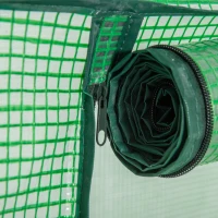Outsunny Serre de Jardin Serre à tomates avec Porte zippée déroulante bâche PE Haute densité 130 g/m² Anti-UV métal dim. 1L x 0,51l x 1,7H m Vert(m-8)
