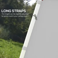 Outsunny Set of Two 3 x 3(m) Replacement Zipped Gazebo Walls - Grey(m-6)