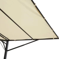 Outsunny Gazebo Pergola da Giardino con Copertura in Tessuto Anti UV e Acciaio, 3x2.5m, Beige(m-7)