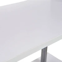 HOMCOM Libreria a 4 Ripiani Design Moderno in Legno e Metallo, Libreria Scaffale per Soggiorno, Studio, Ufficio, 80x30x145cm Bianca(m-7)