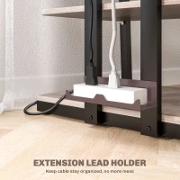 HOMCOM HiFi Stand, with Four Storage Shelves - Grey(m-6)